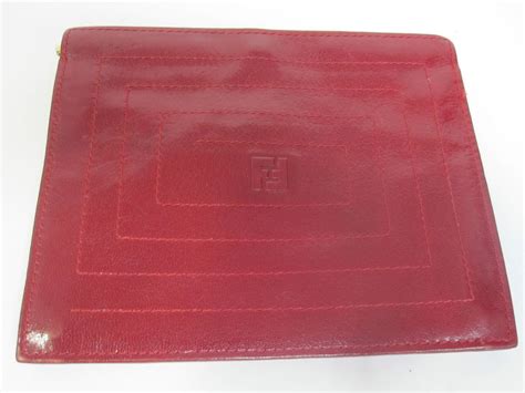 red fendi clutch|fendi clutch wallet.